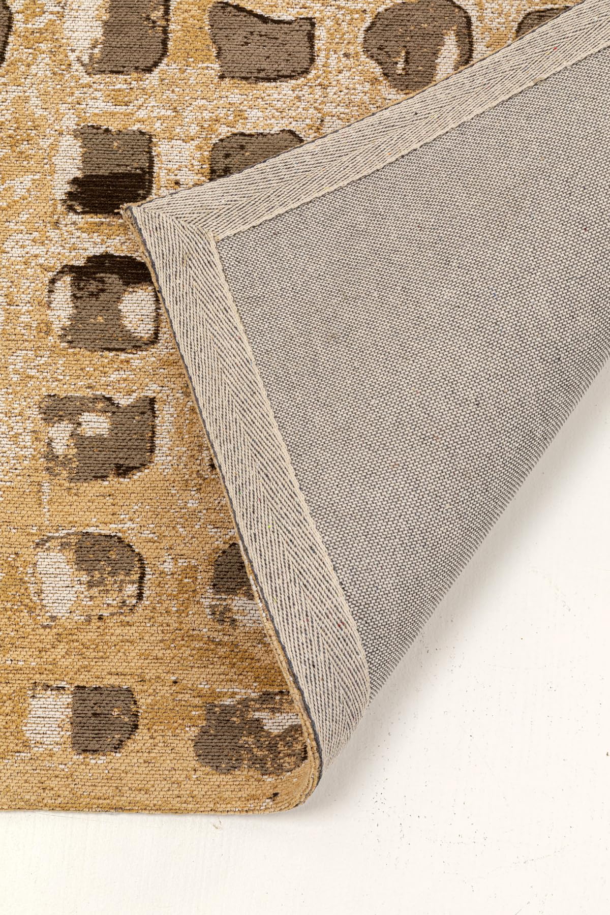 kare-design-teppich-glitter-curtain-braun-240x170-cm-baumwolle-gemustert image 5