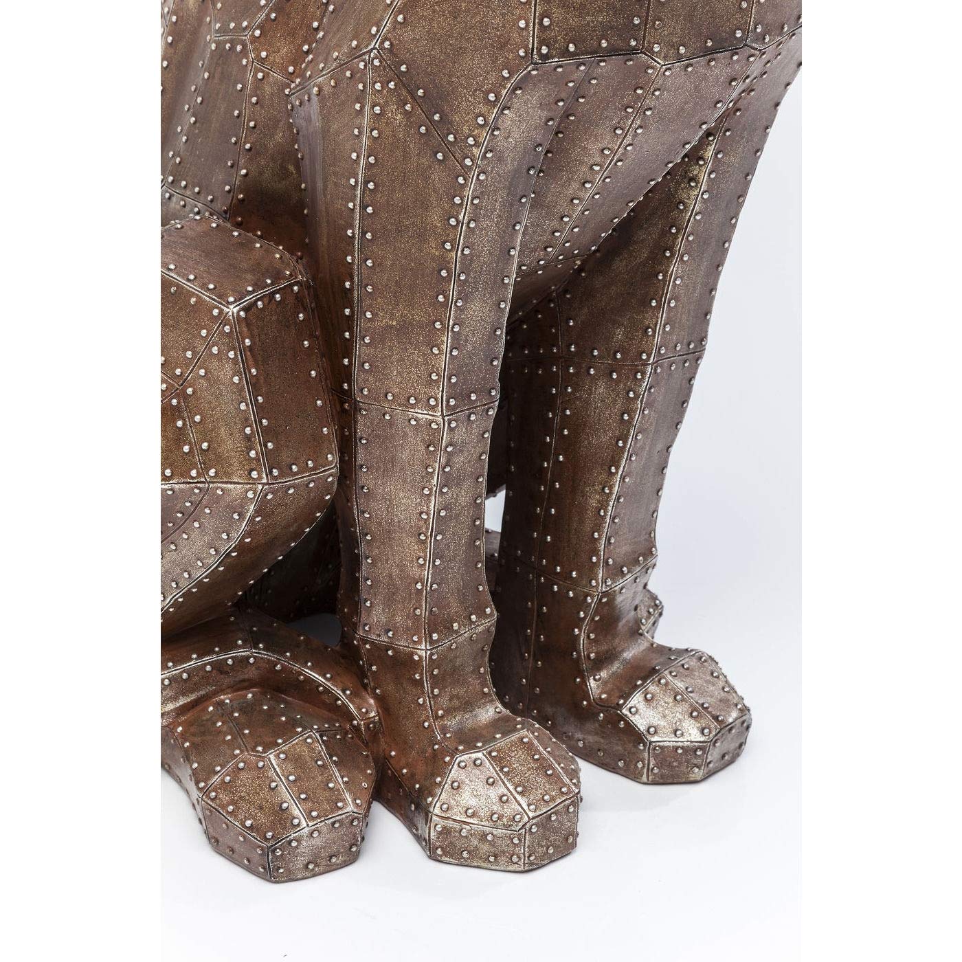 kare-design-deko-figur-sitting-cat-rivet-chrome-silber-82x36x43cm image 6