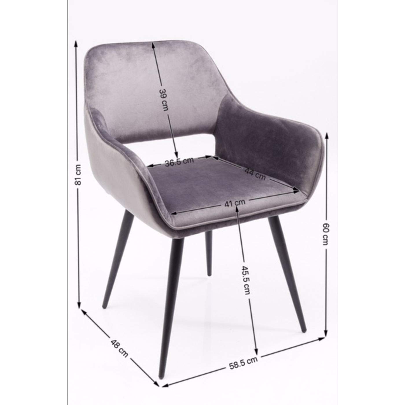kare-design-san-francisco-armlehnstuhl-grau-samtoptik-esszimmer-und-loungestuhl- image 3
