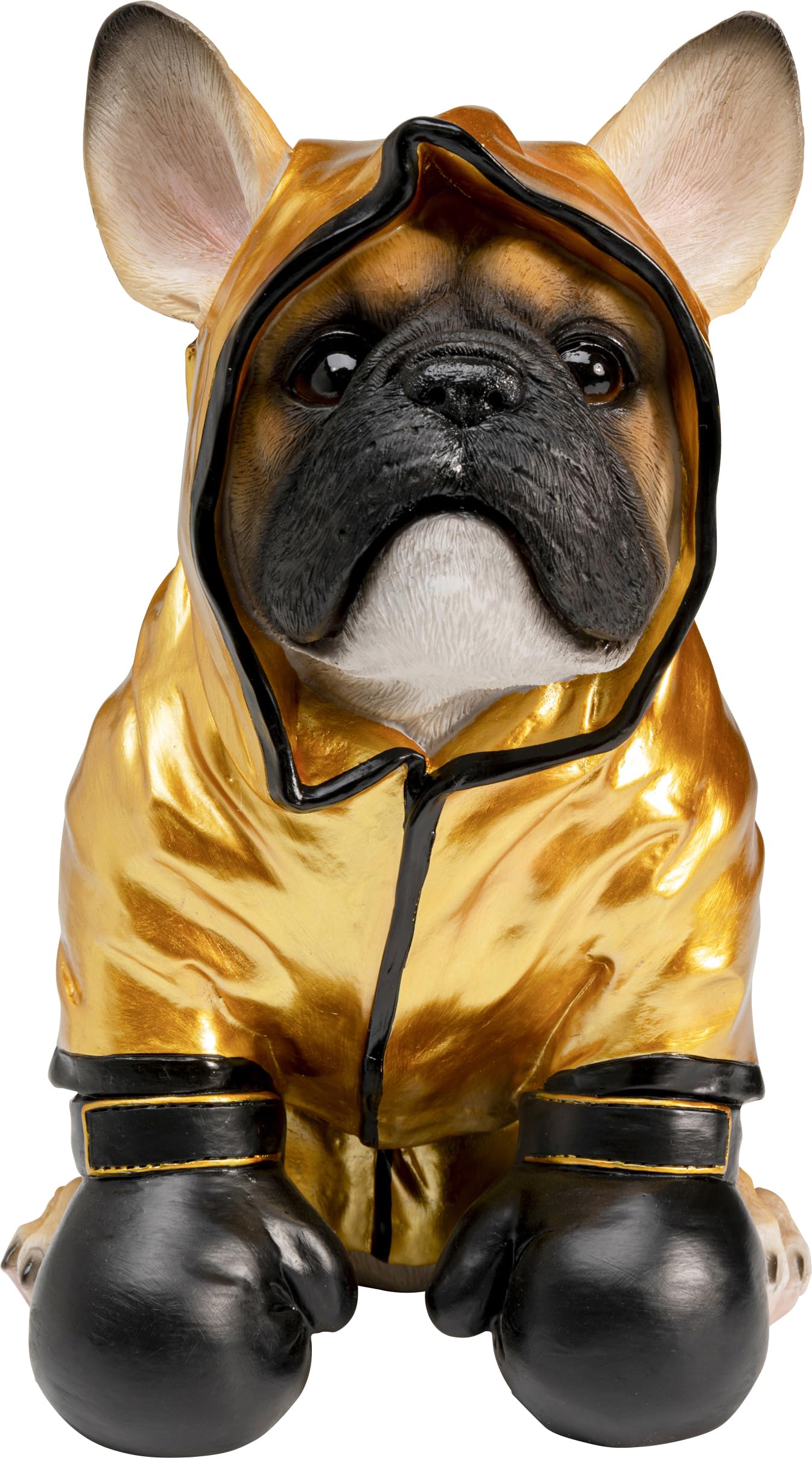 kare-design-spardose-boxing-dog-spardose-26-cm-schwarz-gold-boxer-hund-handbemal image 1