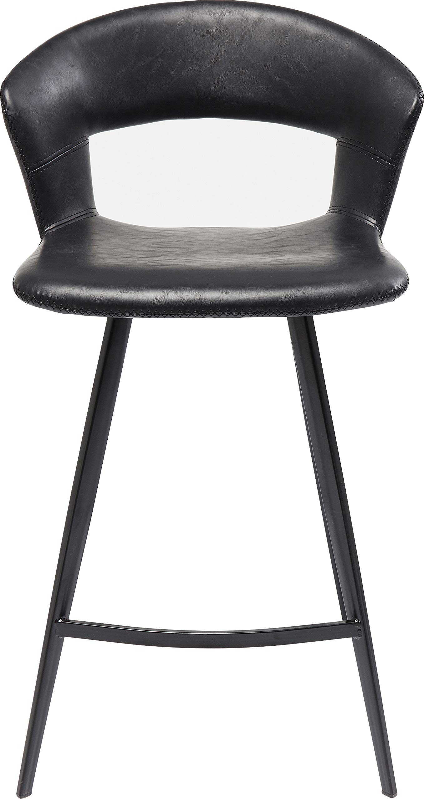 kare-design-reunion-barhocker-schwarz-65-cm-kunstleder-90-5x53x53-cm image 1