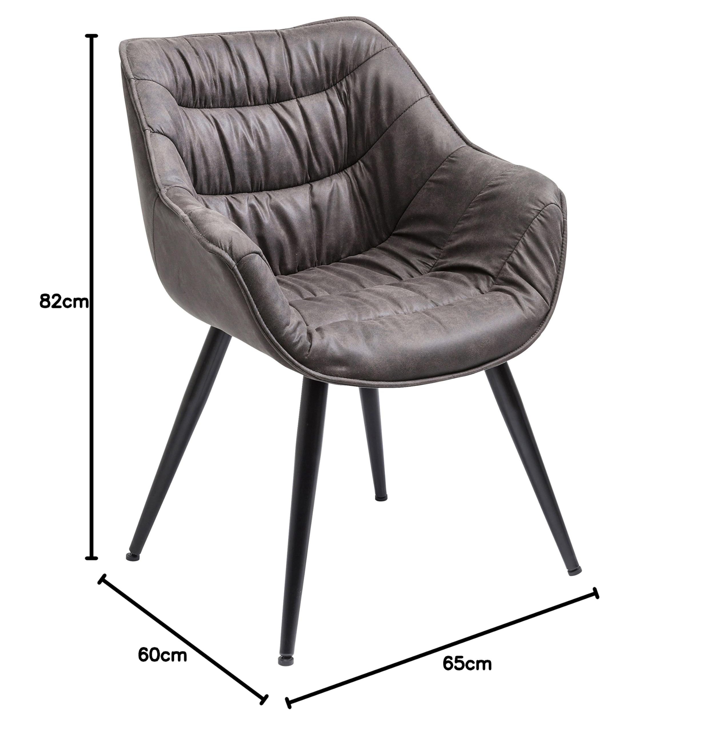 kare-design-armlehnstuhl-thelma-2er-set-grau-schwarz-retro-82x65x60-cm image 3