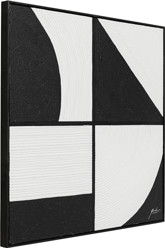 kare-design-bild-mit-rahmen-modulo-schwarz-wei-100x100cm-leinwandbild-abstrakt-m image 7