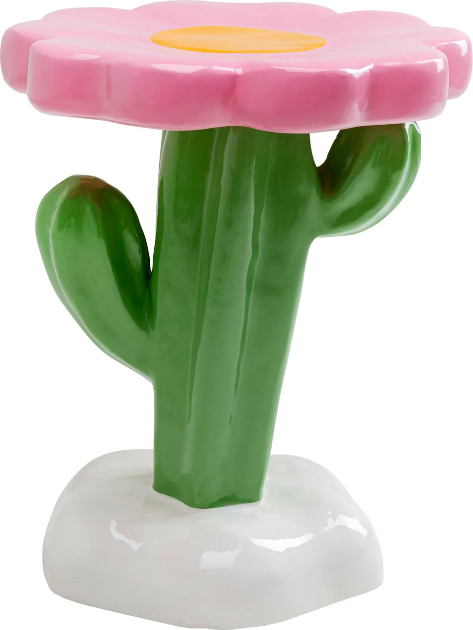 kare-design-deko-beistelltisch-flower-cactus-gr-n-rosa-61-cm-polyresin image 1