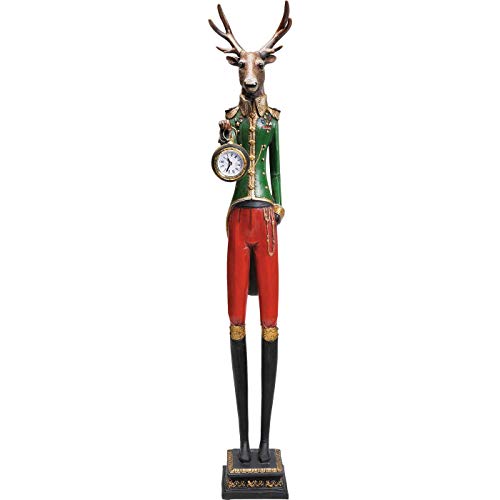 kare-design-gentleman-deer-tischuhr-deko-objekt-silber-72x14x13-cm image 4