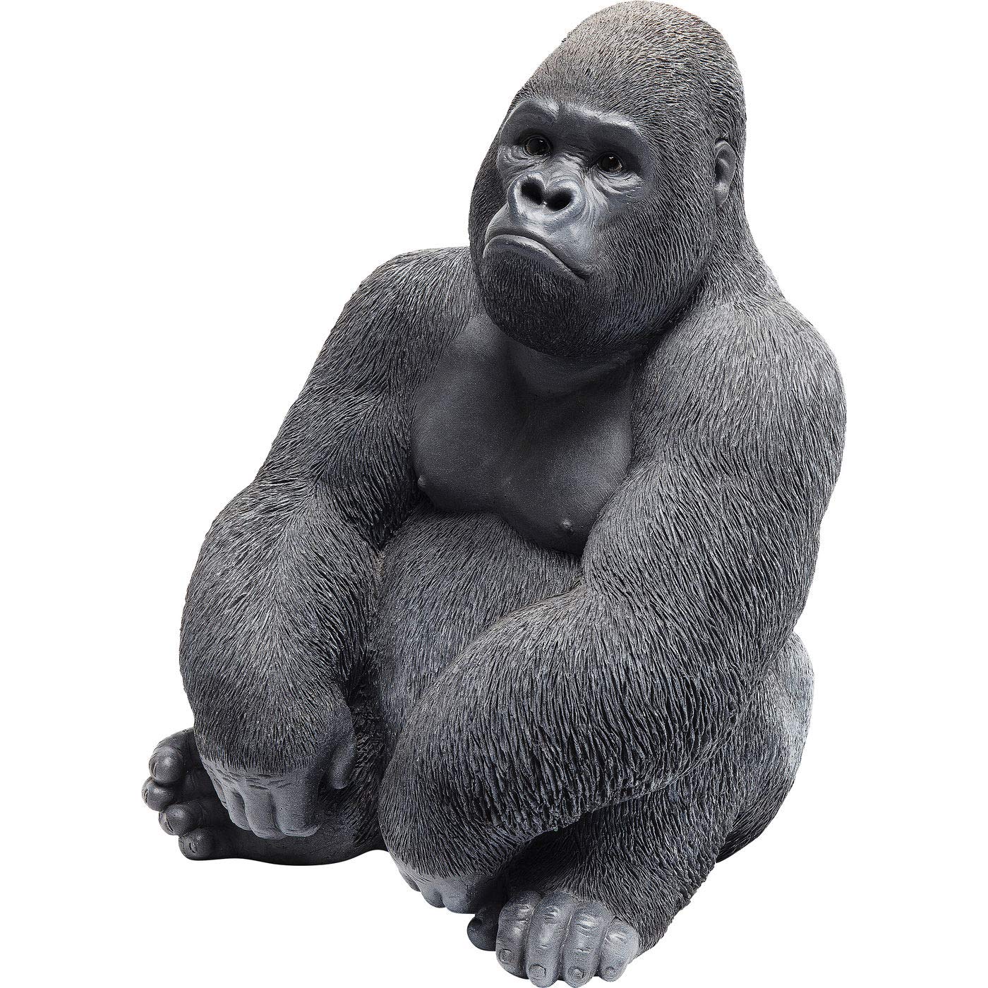 kare-design-deko-figur-monkey-gorilla-schwarz-39x30x28-cm-handbemalt image 3