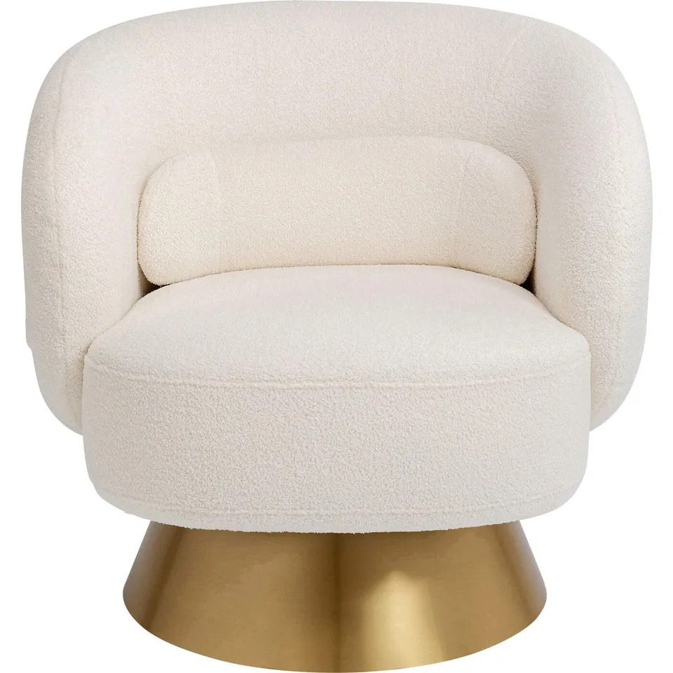 kare-design-drehsessel-orion-wei-gold-360-boucl-sessel-mit-armlehne image 1