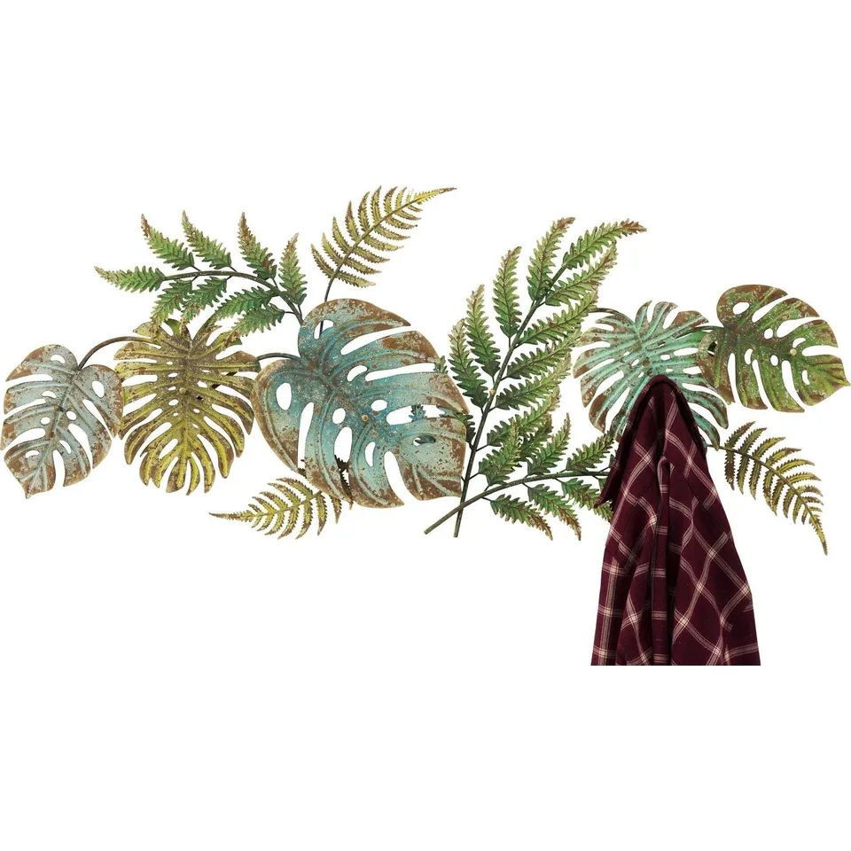kare-design-wandgarderobe-jungle-party-gr-n-43x107x5-cm-mit-6-haken image 1