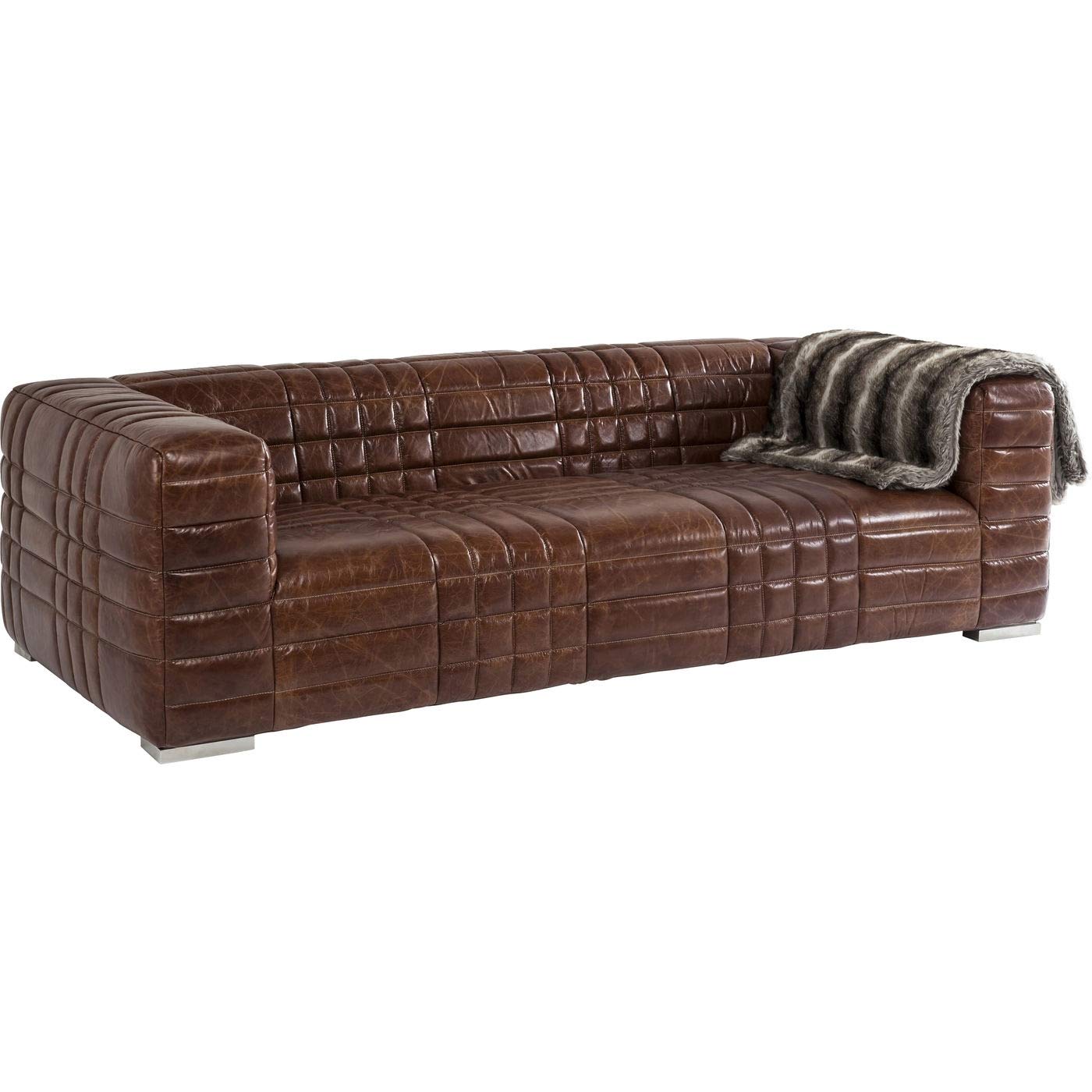 kare-design-square-dance-3-sitzer-ledersofa-braun-234-cm-echtleder image 4