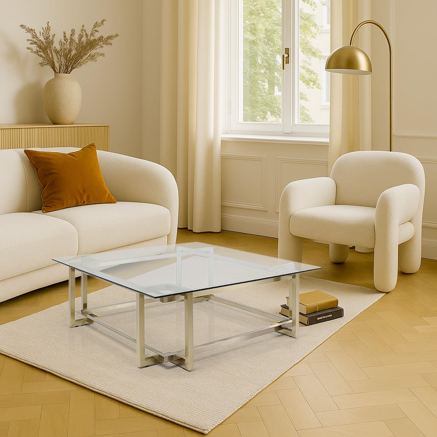 kare-design-clara-couchtisch-gold-120x120-cm-glastisch image 2
