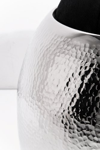 kare-design-hammered-fur-hocker-aluminium-mit-kuhfell-auflage image 4
