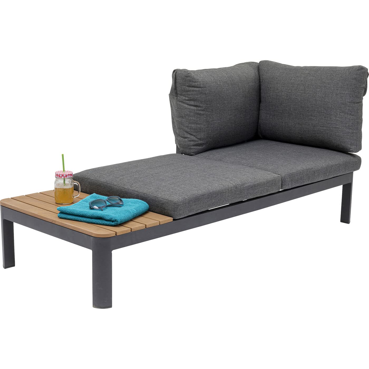 kare-design-recamiere-happy-day-links-braun-schwarz-outdoor-63x166x66-cm image 5