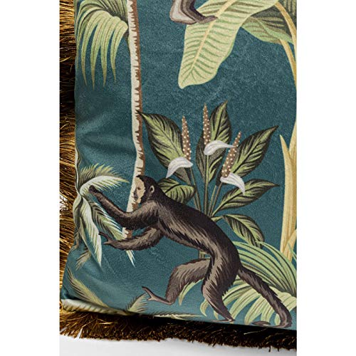 kare-design-jungle-fever-kissen-gold-blau-45x45-cm-dekokissen-mit-fransenkante-u image 8
