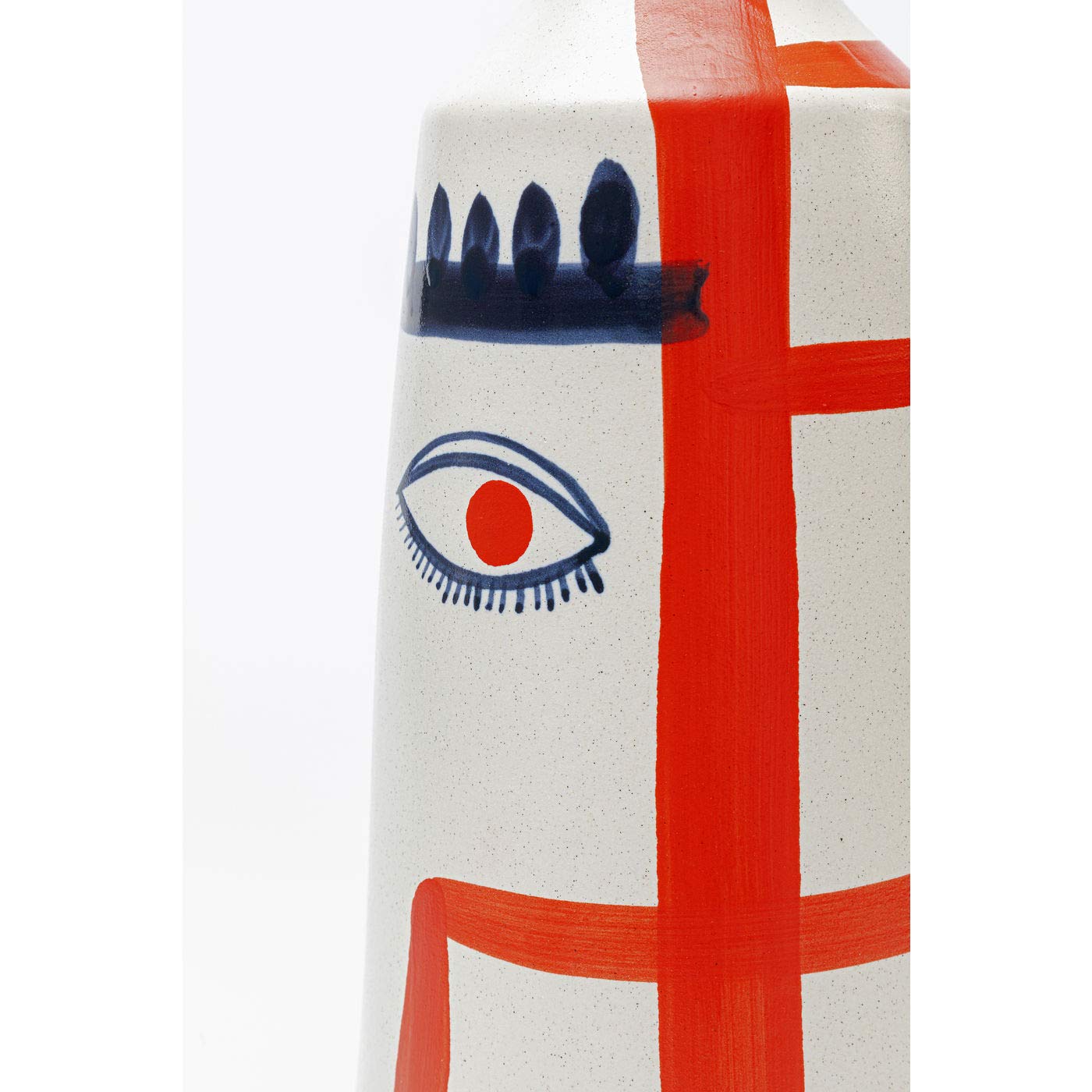 kare-design-vase-art-face-colore-rot-blau-38-cm-keramikvase-gesichtsmotiv image 8