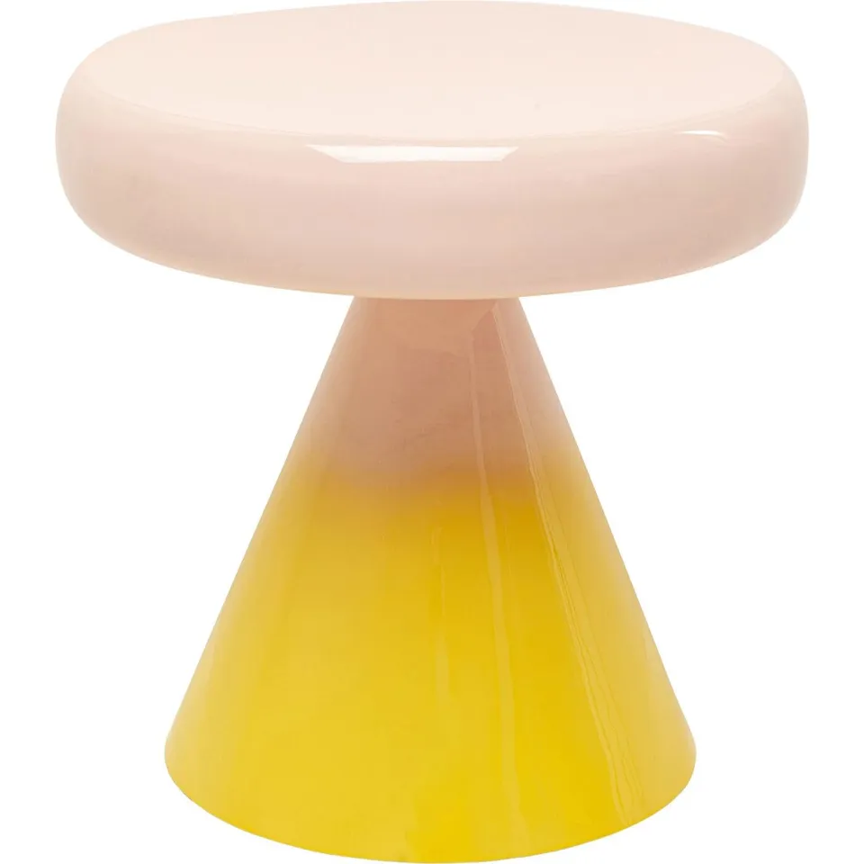 kare-design-beistelltisch-rici-colore-gelb-42-cm-rund-stahl image 1