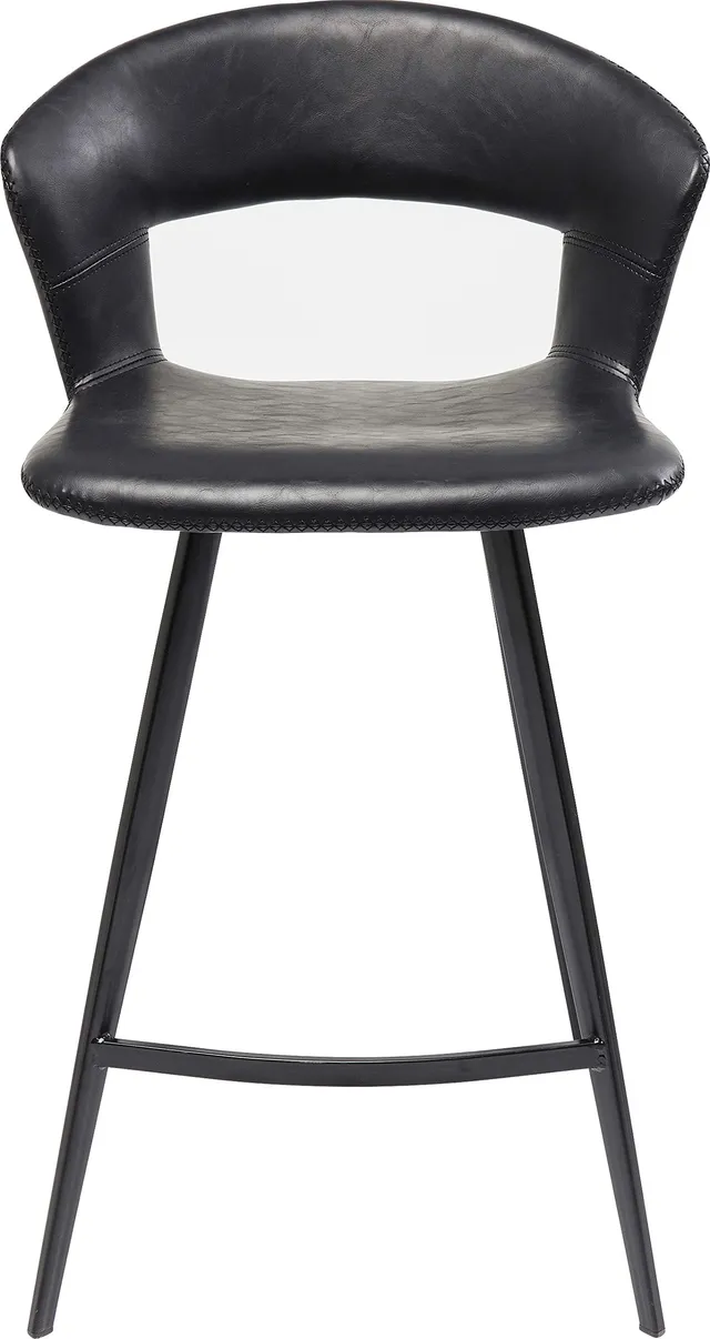 kare-design-reunion-barhocker-schwarz-65-cm-kunstleder-90-5x53x53-cm image 1