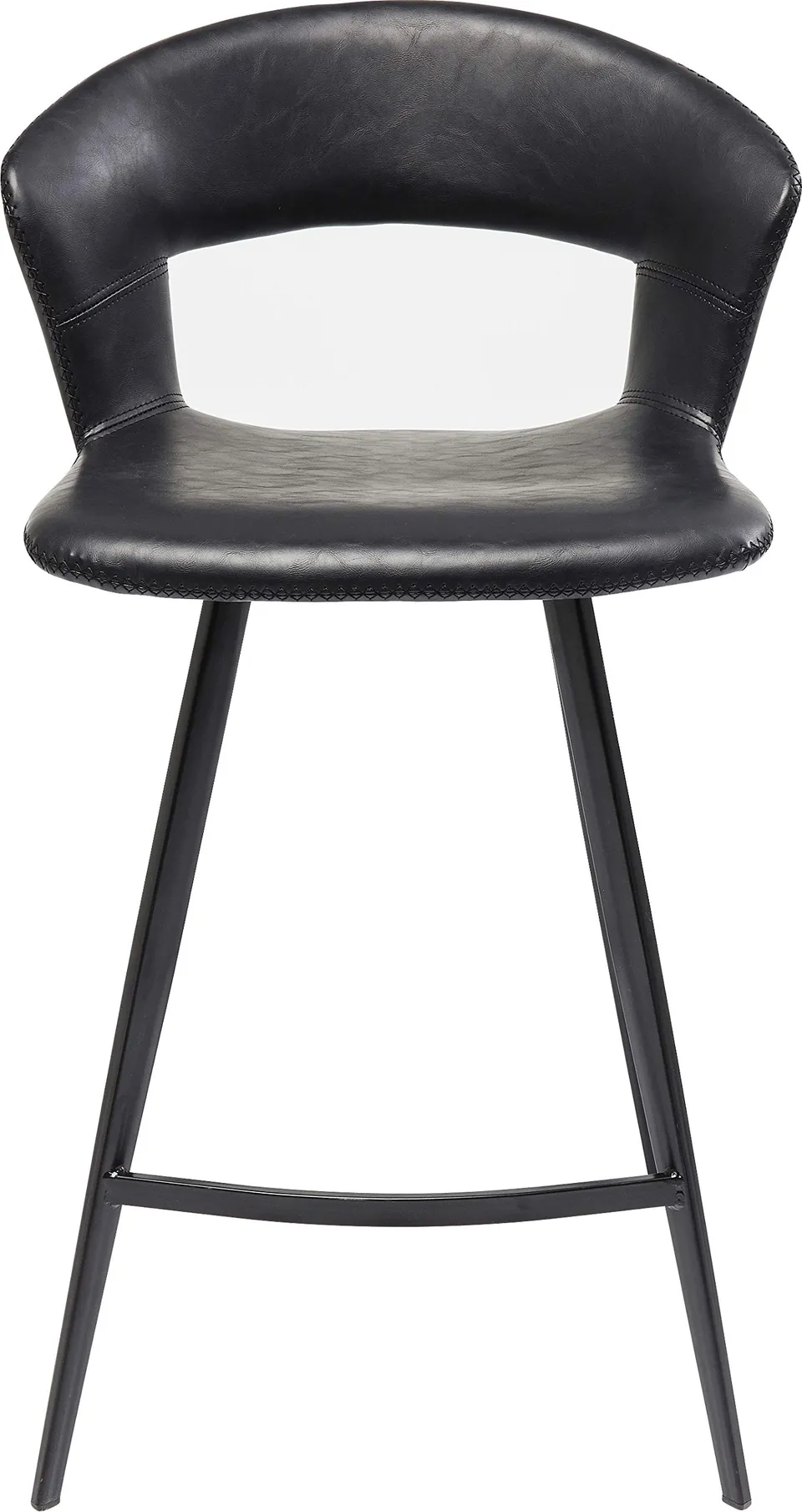kare-design-reunion-barhocker-schwarz-65-cm-kunstleder-90-5x53x53-cm image 1