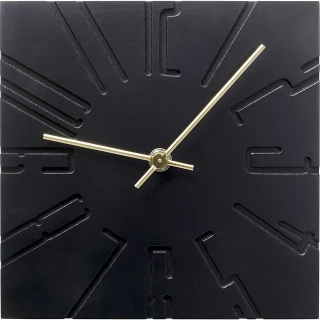 kare-design-wanduhr-cubito-19x19-cm-schwarz-gold-quarz image 1