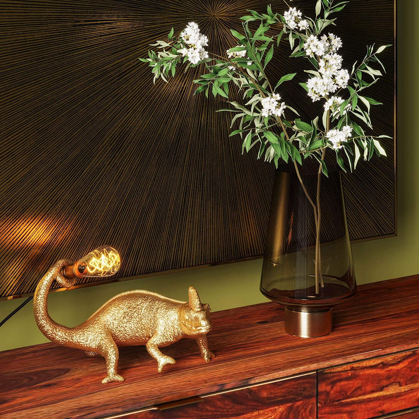 kare-design-vase-noble-braun-mundgeblasene-glasvase-40-cm-mit-messingsockel image 5