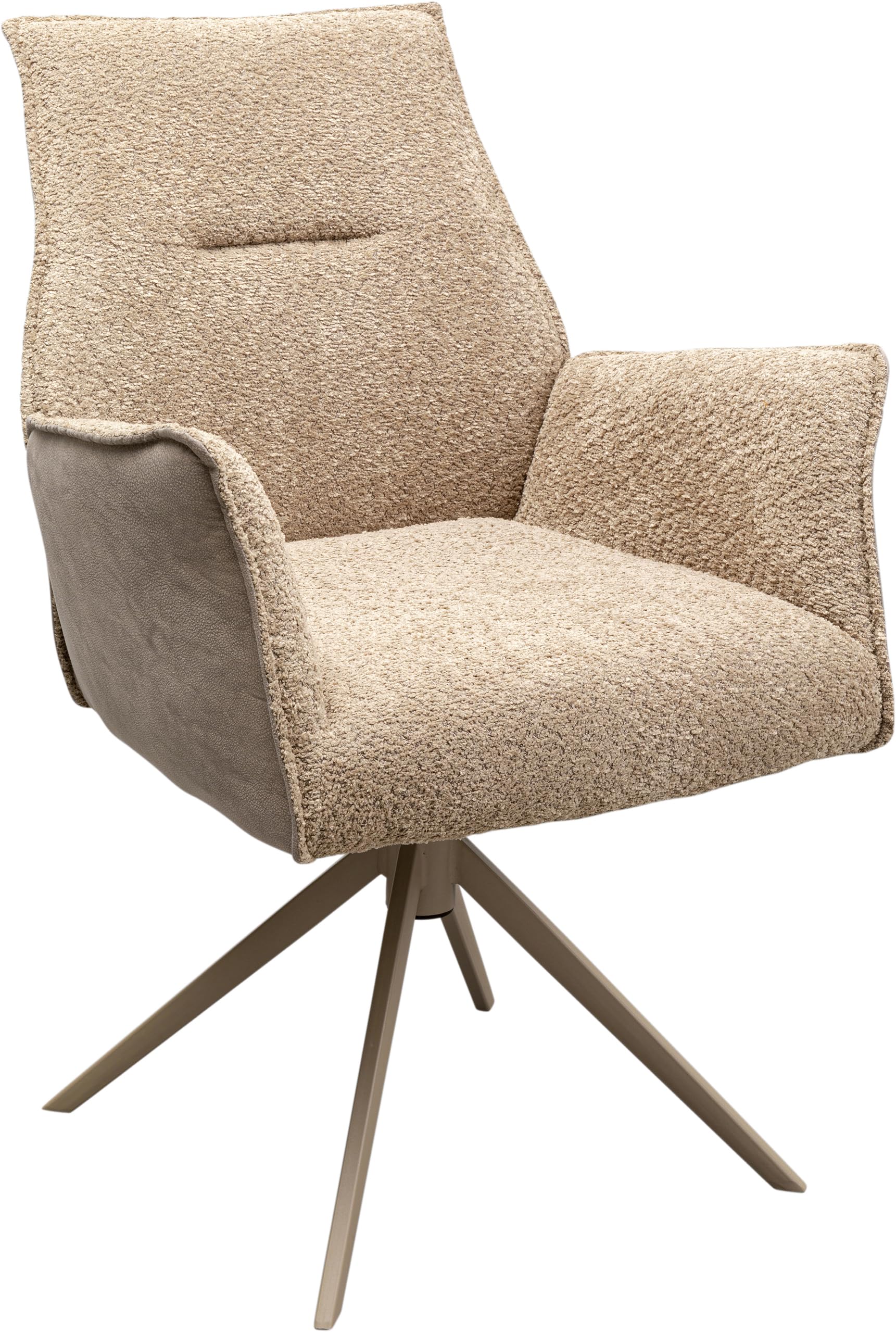 kare-design-drehstuhl-liverpool-beige-90x64x61-cm-drehbarer-polsterstuhl-esszimm image 5