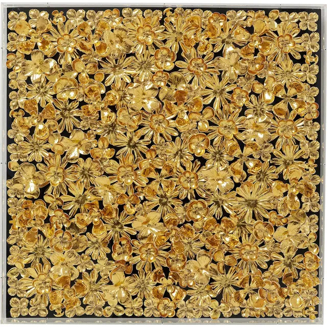 kare-design-deko-rahmen-gold-flower-80x80x5cm-3d-bild-acrylglas image 1