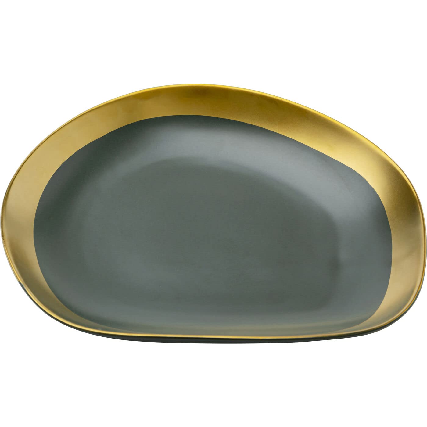 kare-design-teller-vibrations-gr-n-gold-geschirr-set-keramik image 1