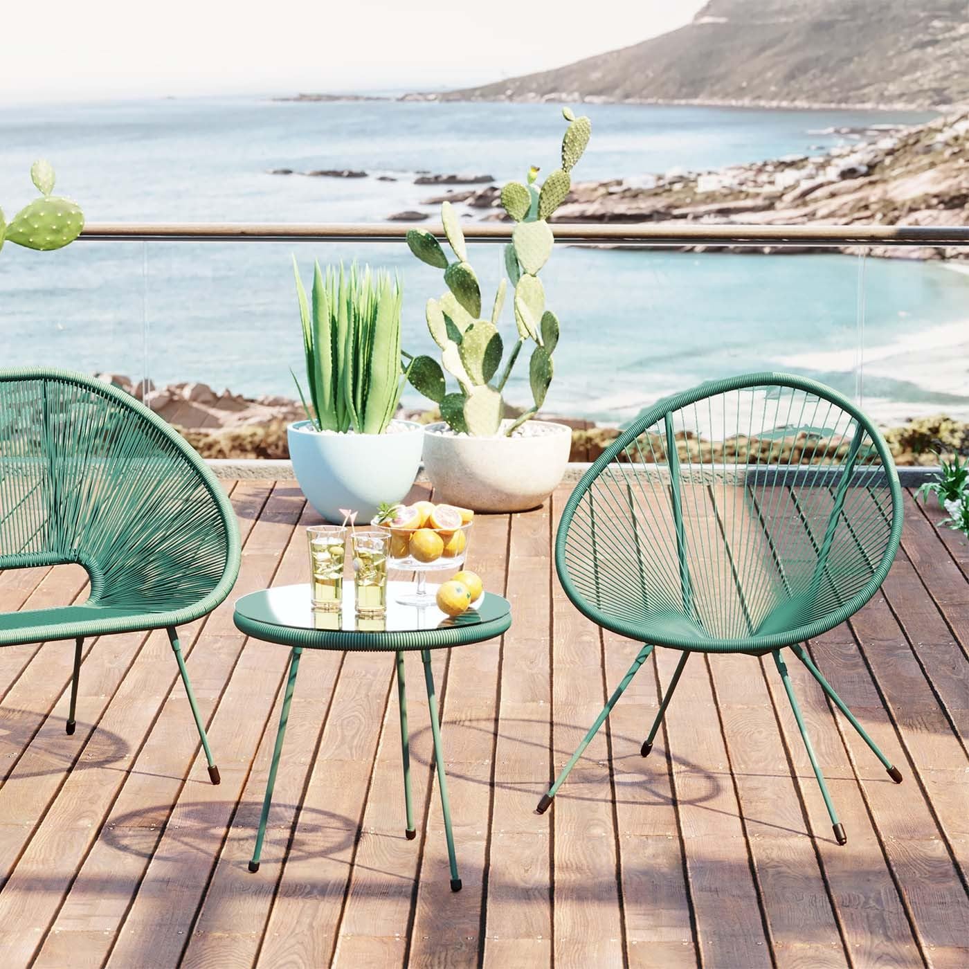 kare-design-sessel-acapulco-mono-indoor-outdoor-stuhl-gr-n-retro-design-85x73x78 image 2