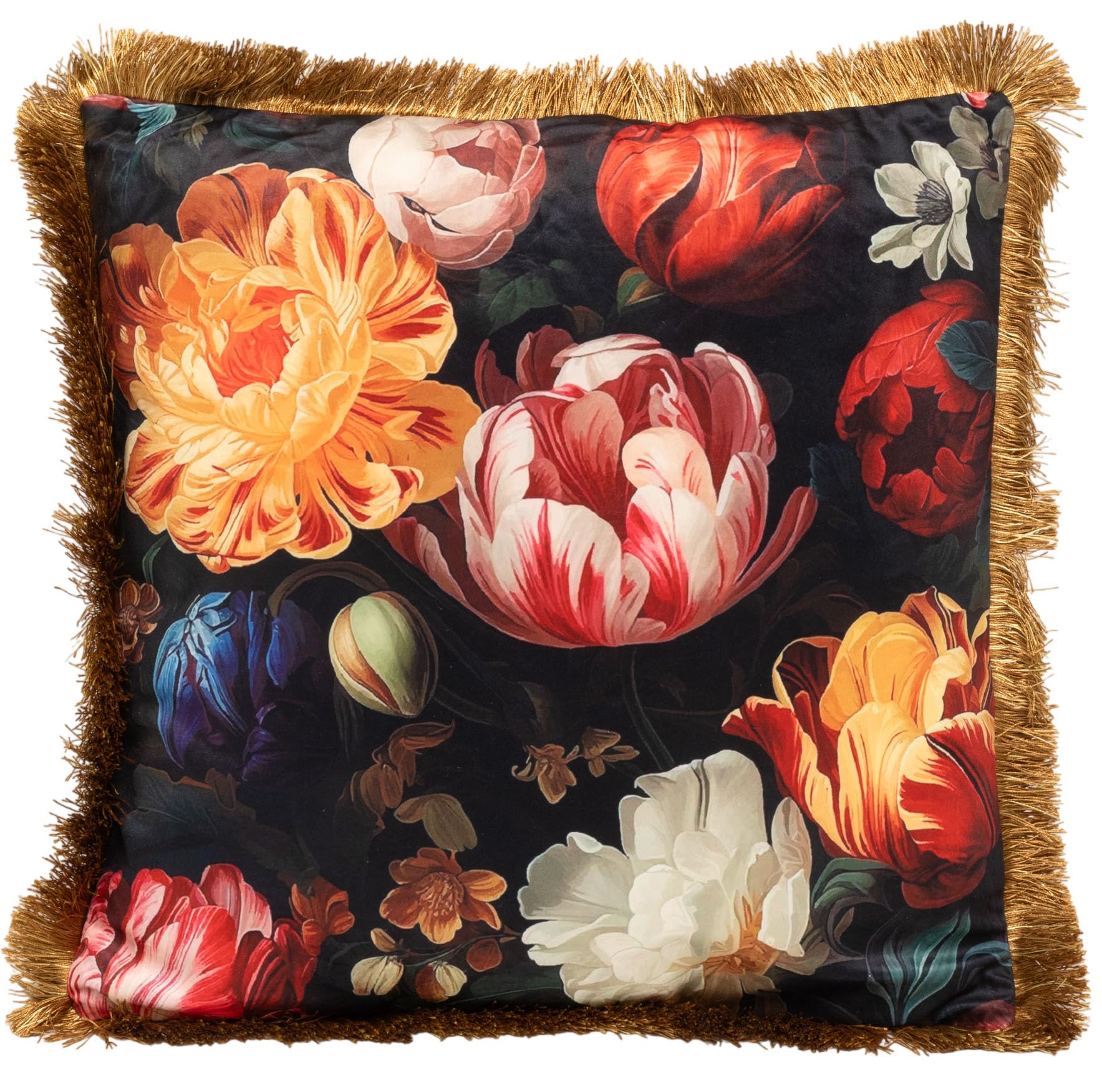 kare-design-peony-rose-dekokissen-45x45-cm-blumen-motiv-mit-fransen image 1