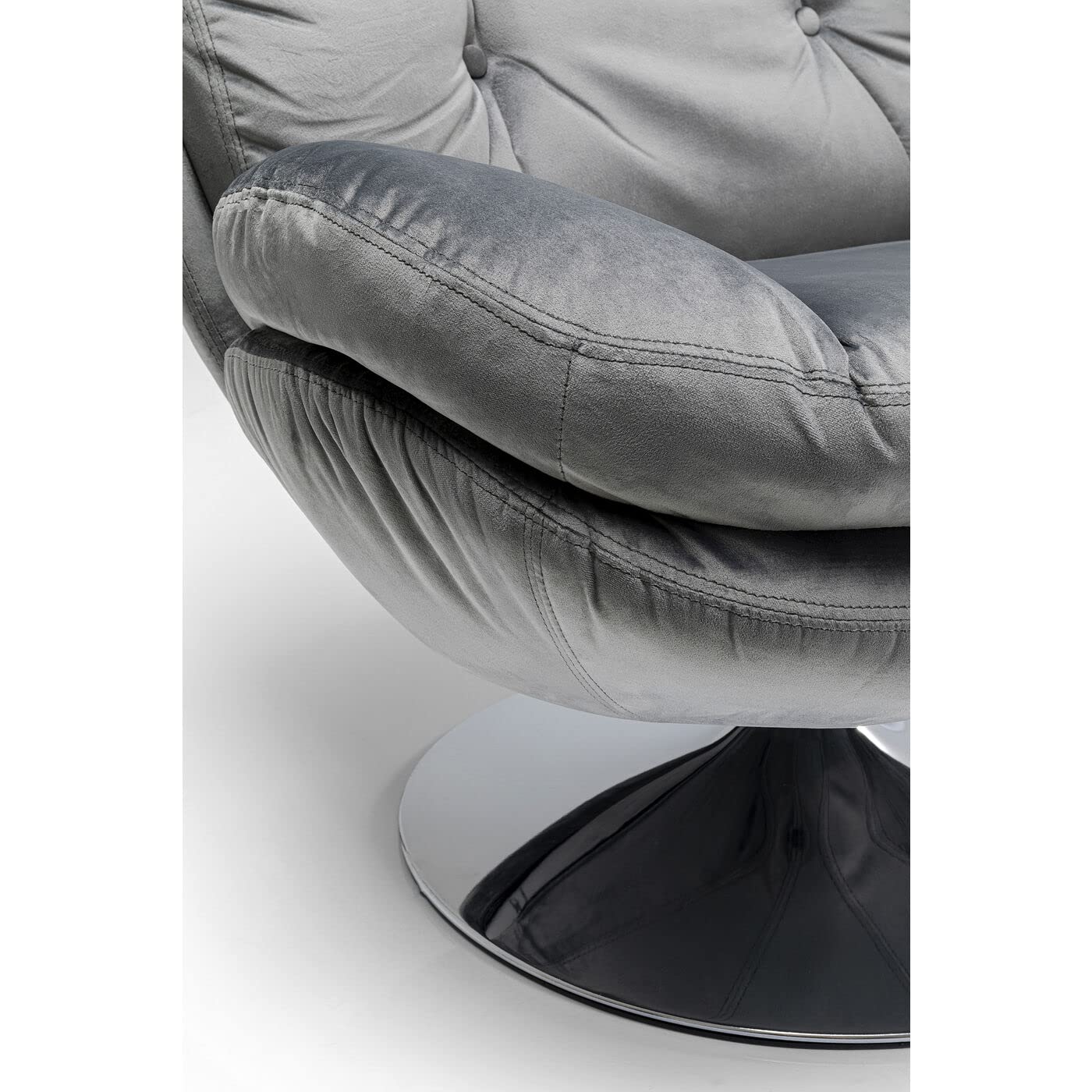 kare-design-drehsessel-cosy-grau-84x81x83-cm-polstersessel-samtoptik-retro image 6