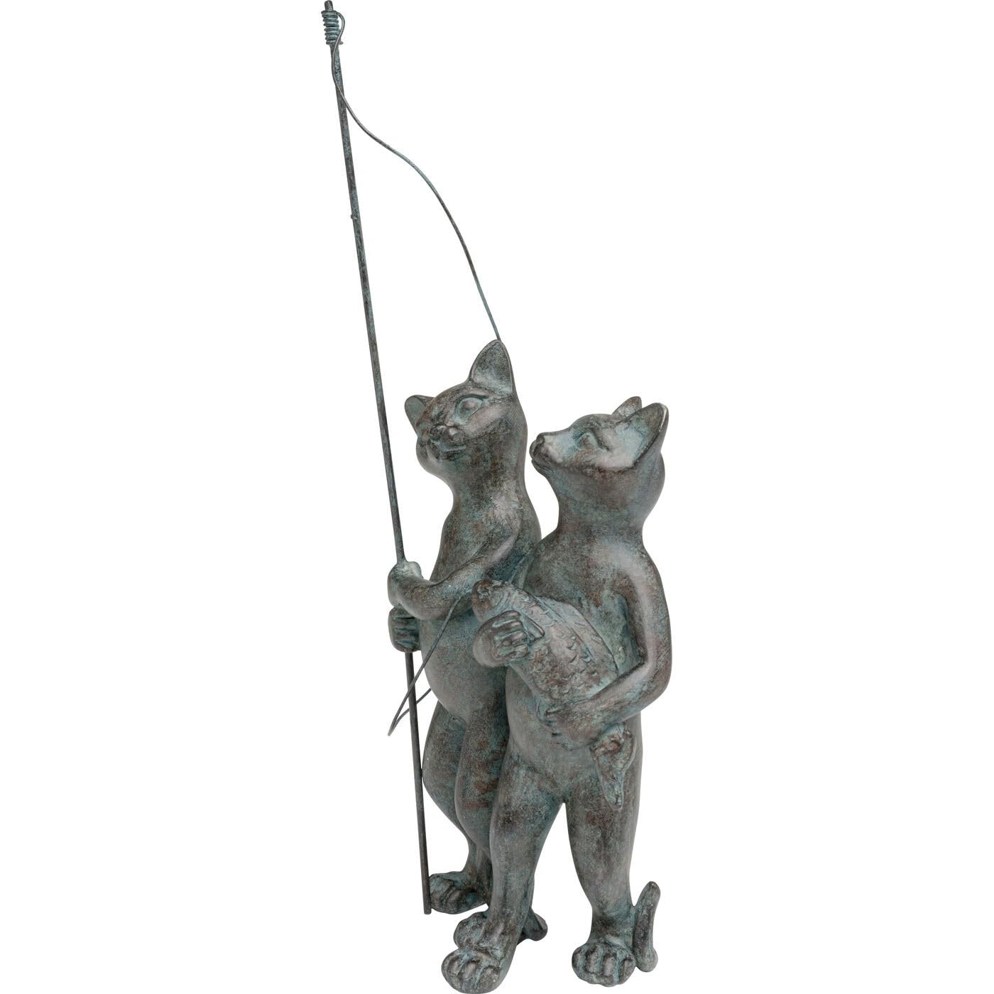 kare-design-deko-figur-fisher-cats-grau-schwarz-28x12x6-cm image 4