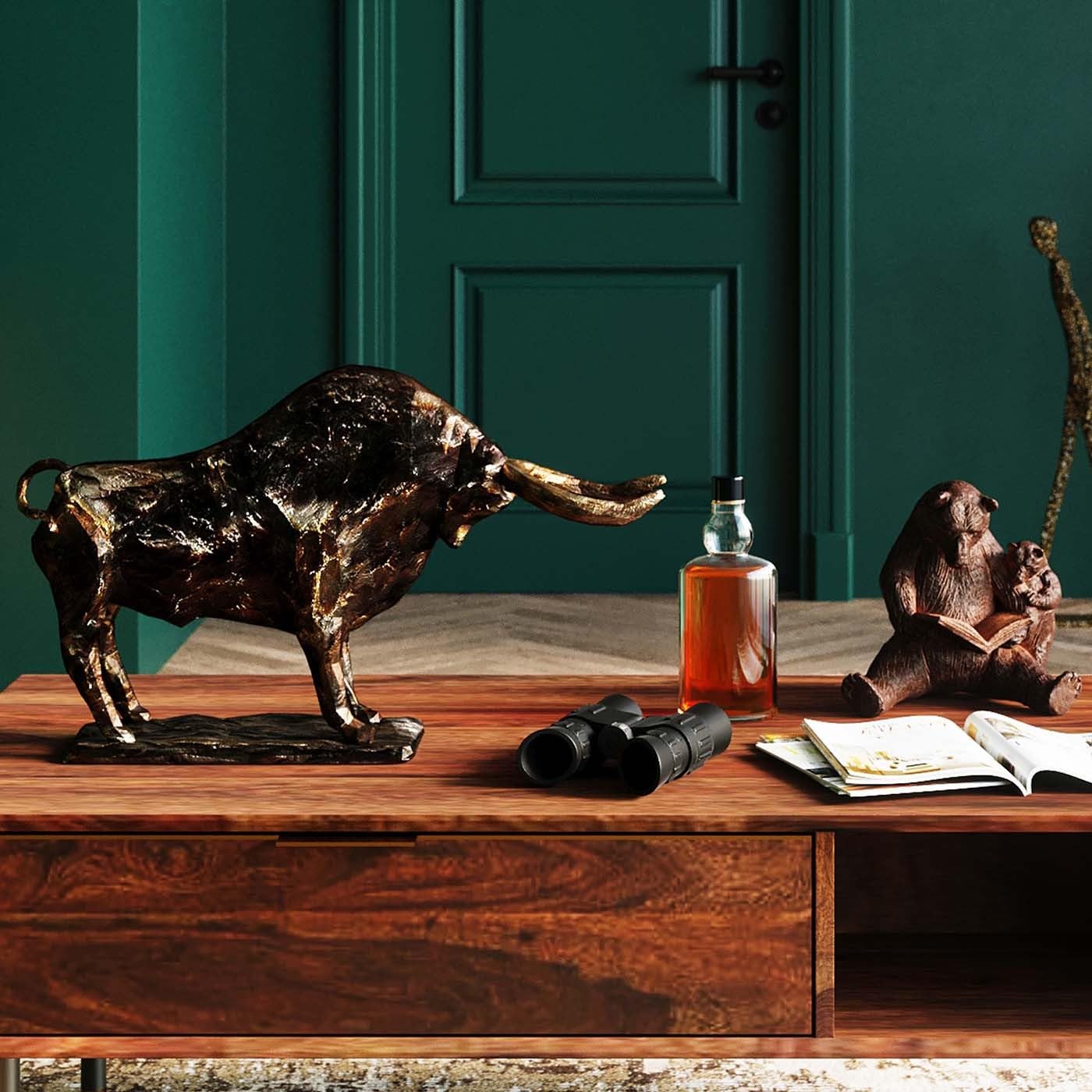kare-design-deko-objekt-toro-stier-braun-28-5x47-5x11-cm image 2