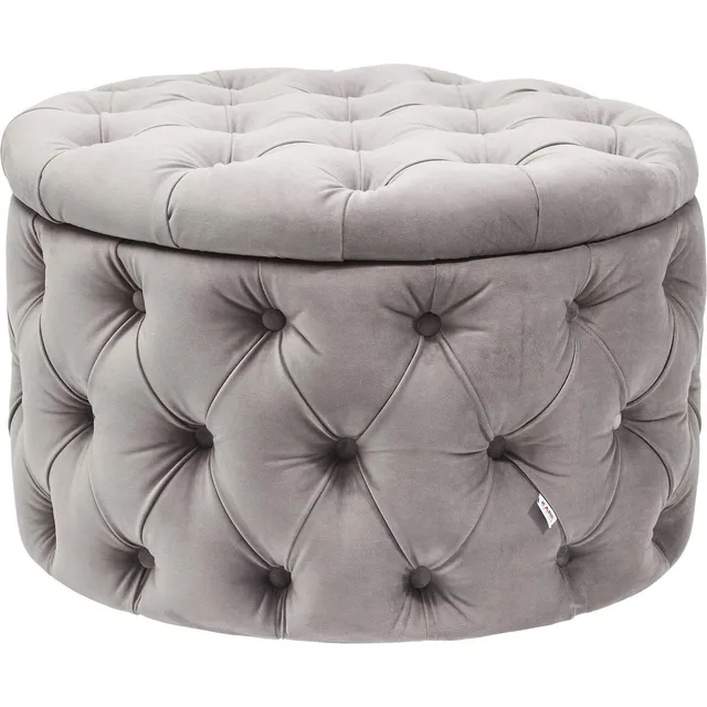 kare-design-sitztruhe-desire-rund-73cm-silbergrau-samtoptik image 1