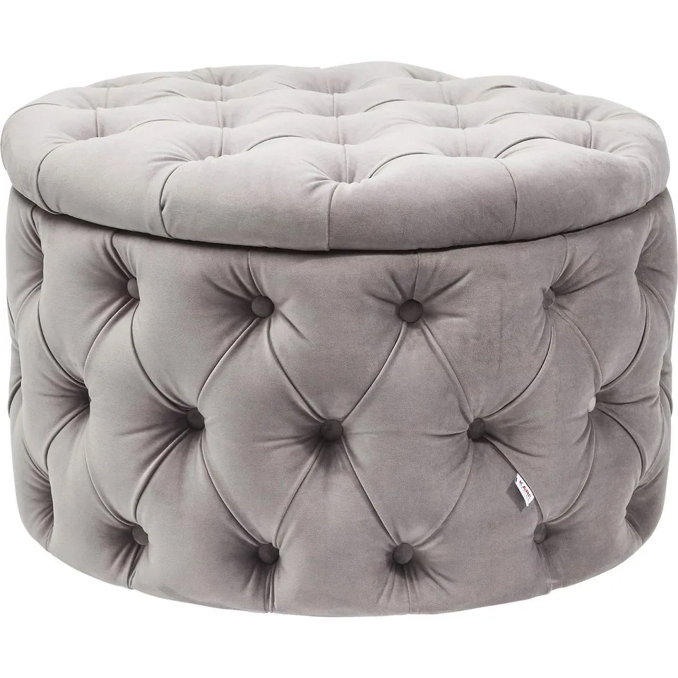 kare-design-sitztruhe-desire-rund-73cm-silbergrau-samtoptik image 1