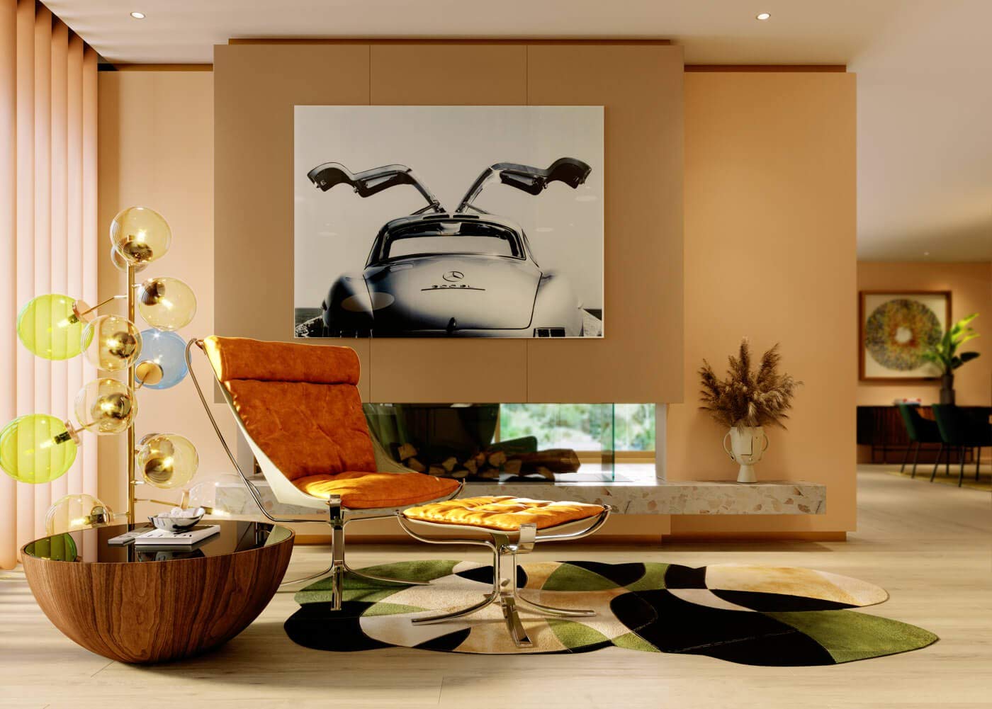 kare-design-oldtimer-glasbild-mehrfarbig-120x160cm-querformat image 5