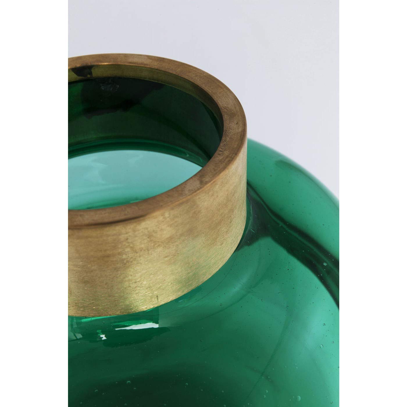 kare-design-positano-belly-vase-gr-n-glas-messing-21x23x23-cm image 3