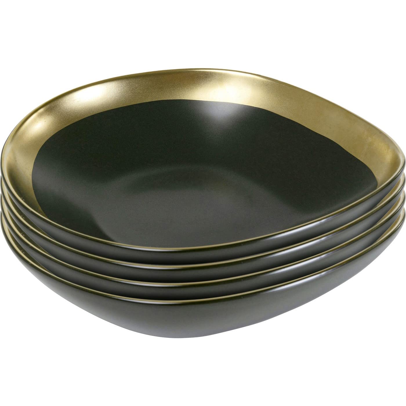 kare-design-teller-tief-vibrations-19-cm-keramik-teller-dunkelgr-n-mit-goldrand image 1