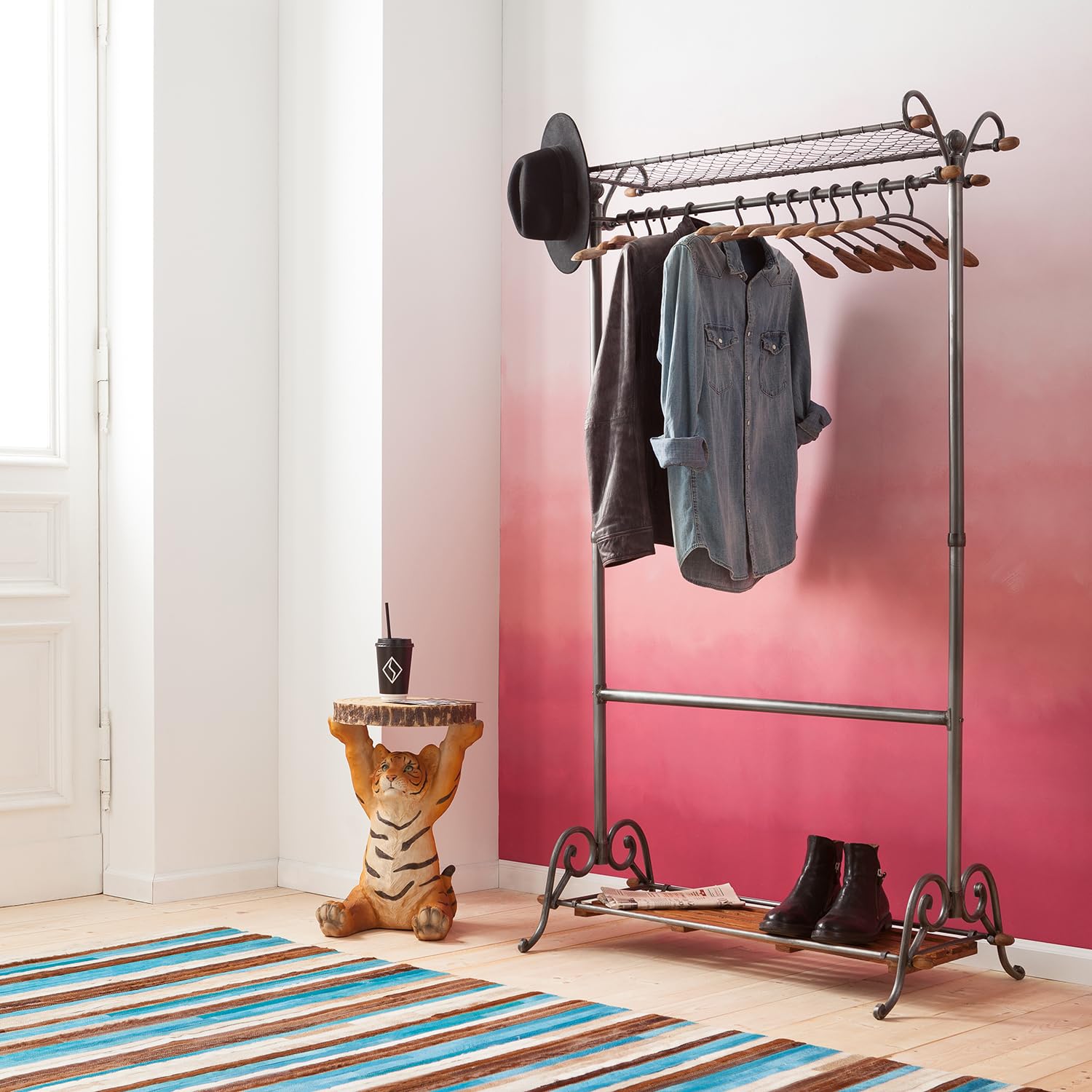 kare-design-garderobenst-nder-cosmopolitan-13-tlg-schwarz-170x100x56-cm image 2