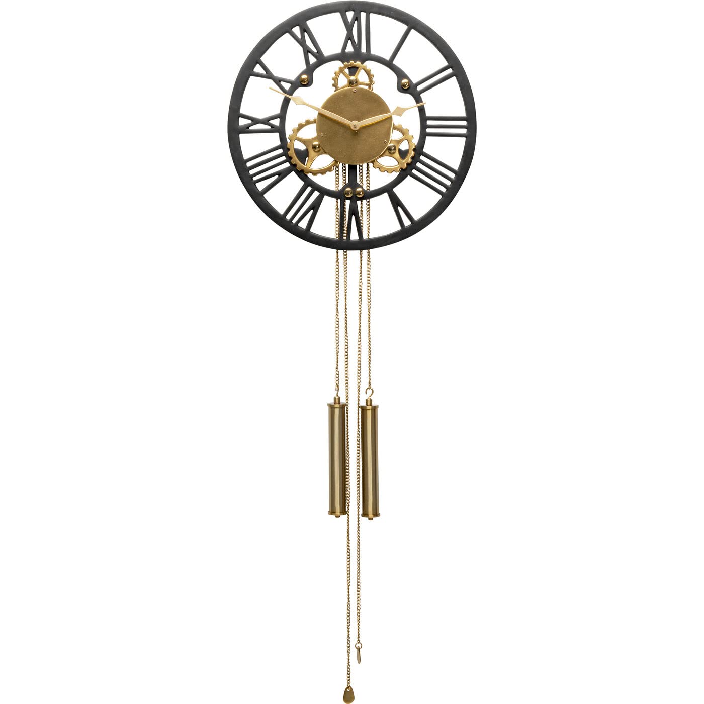 kare-design-wanduhr-clockwork-schwarz-gold-126x46-cm-xl-vintage-industrial image 1