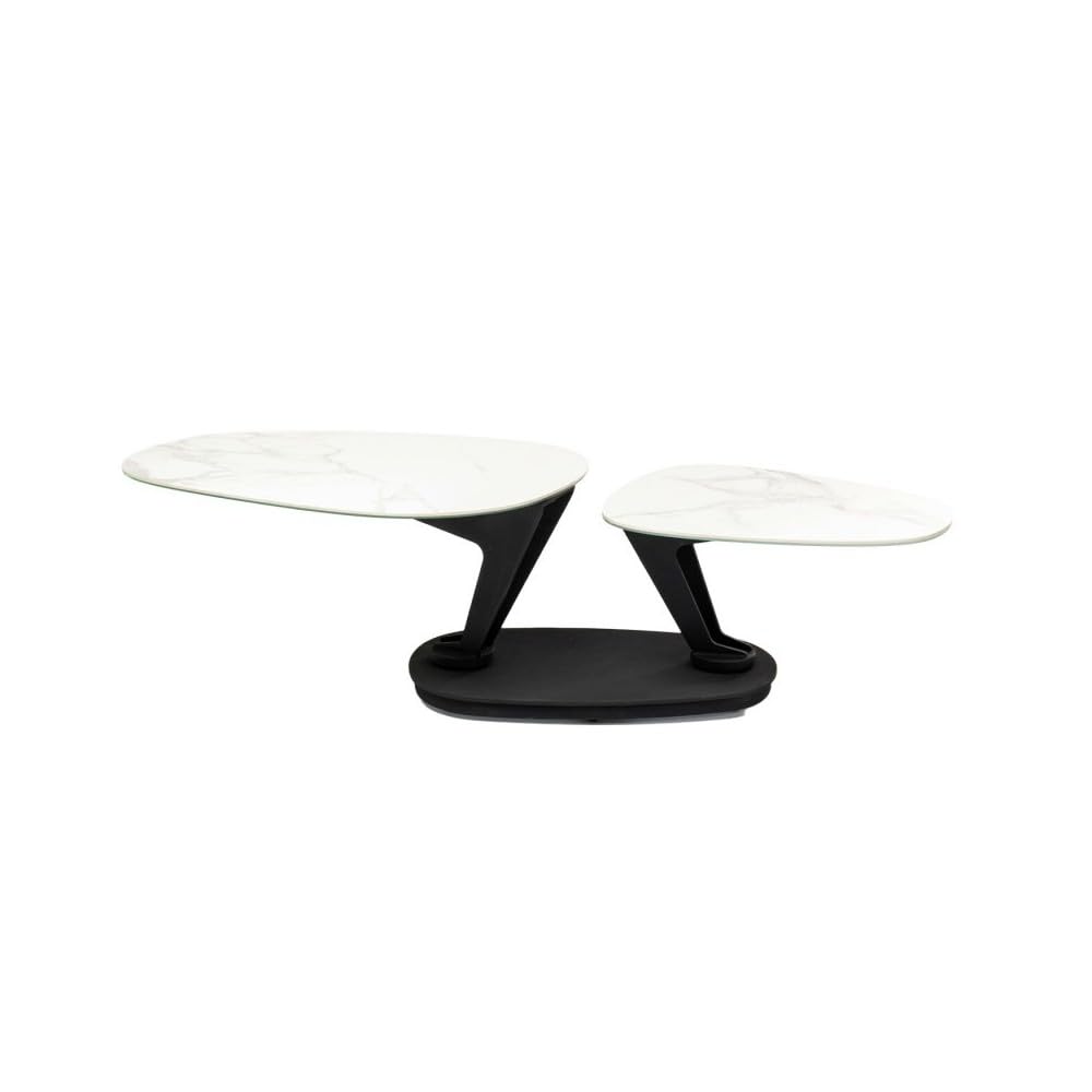 kare-design-couchtisch-franklin-150x60-cm-wei-mit-drehbaren-keramik-platten-stah image 1