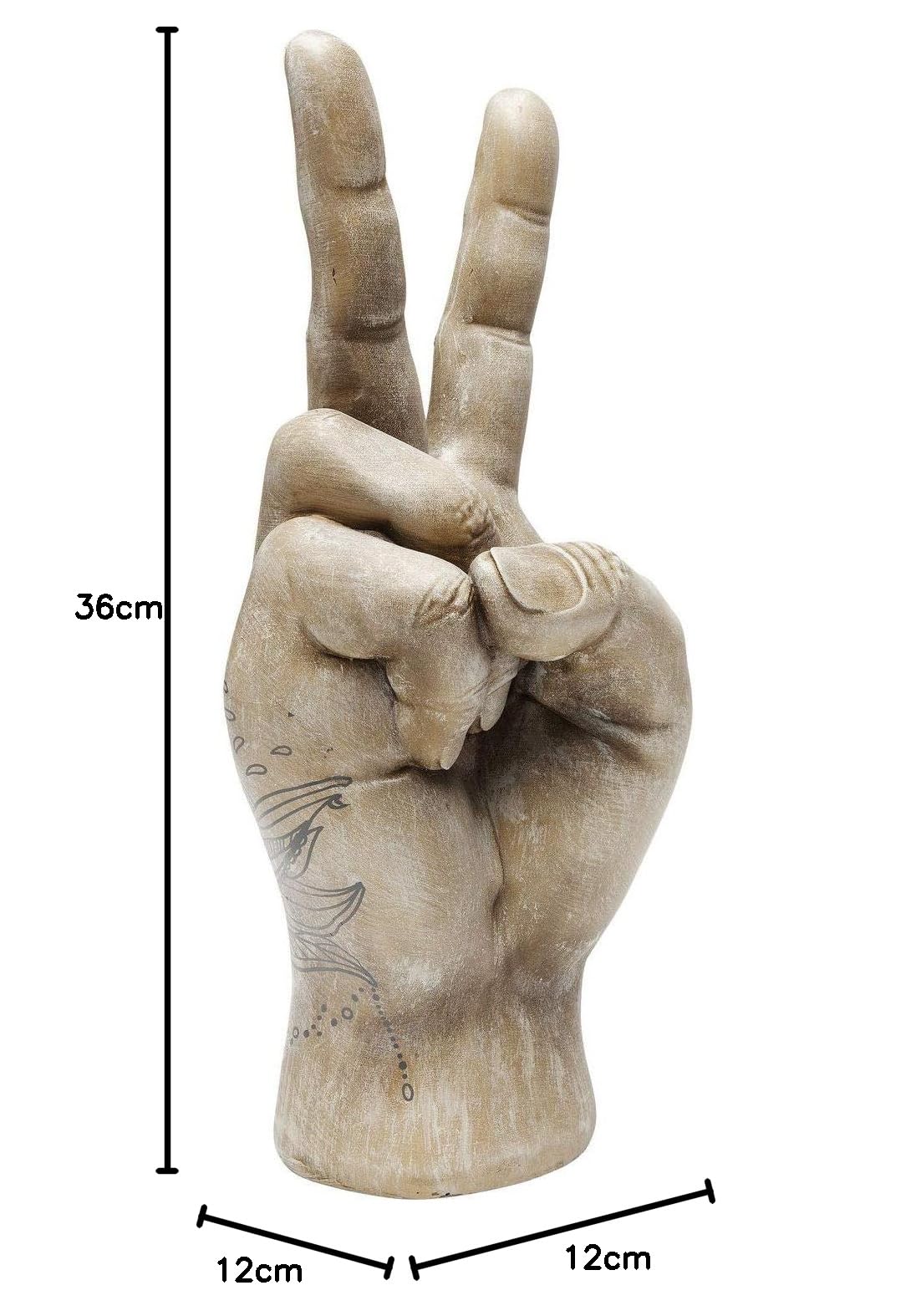 kare-design-victory-tattoo-eye-deko-hand-beige-grau-36x22x12-cm image 6