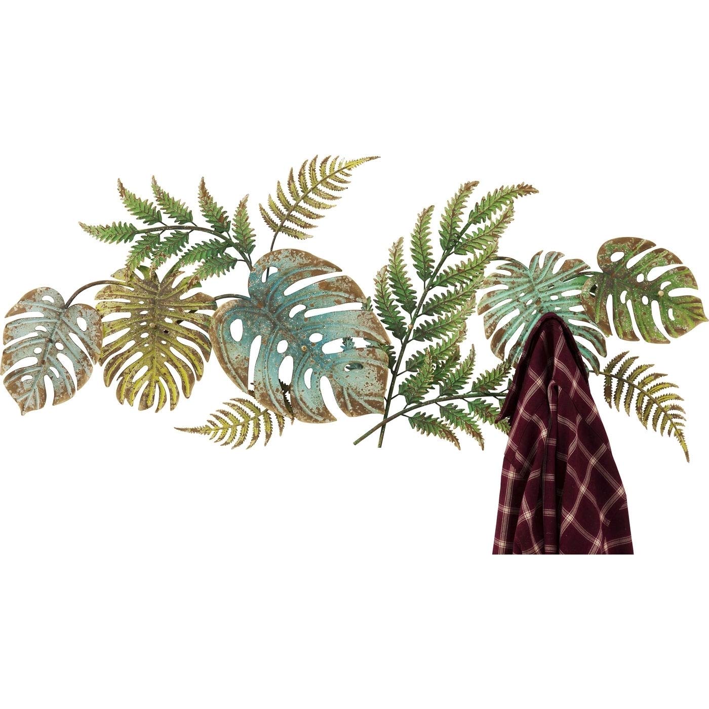 kare-design-wandgarderobe-jungle-party-gr-n-43x107x5-cm-mit-6-haken image 1