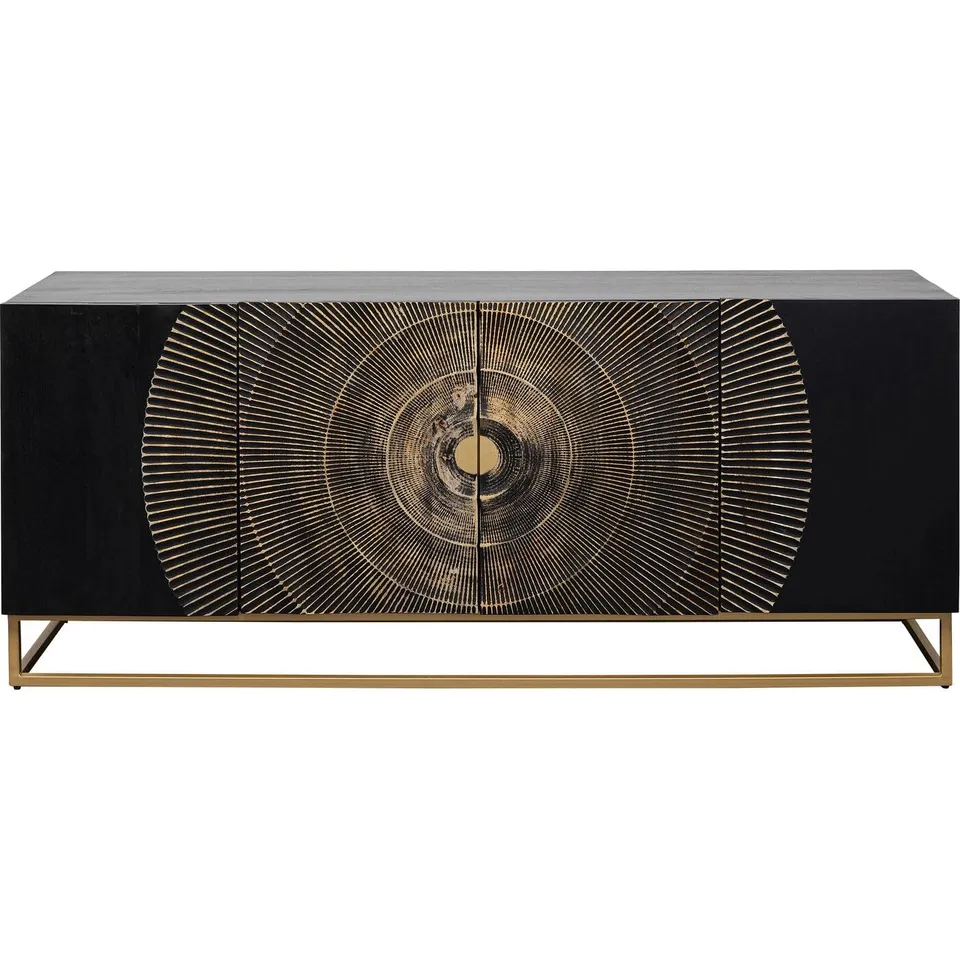 kare-design-sideboard-madeira-dunkel-4-t-rer-177x75-cm-schwarz image 1