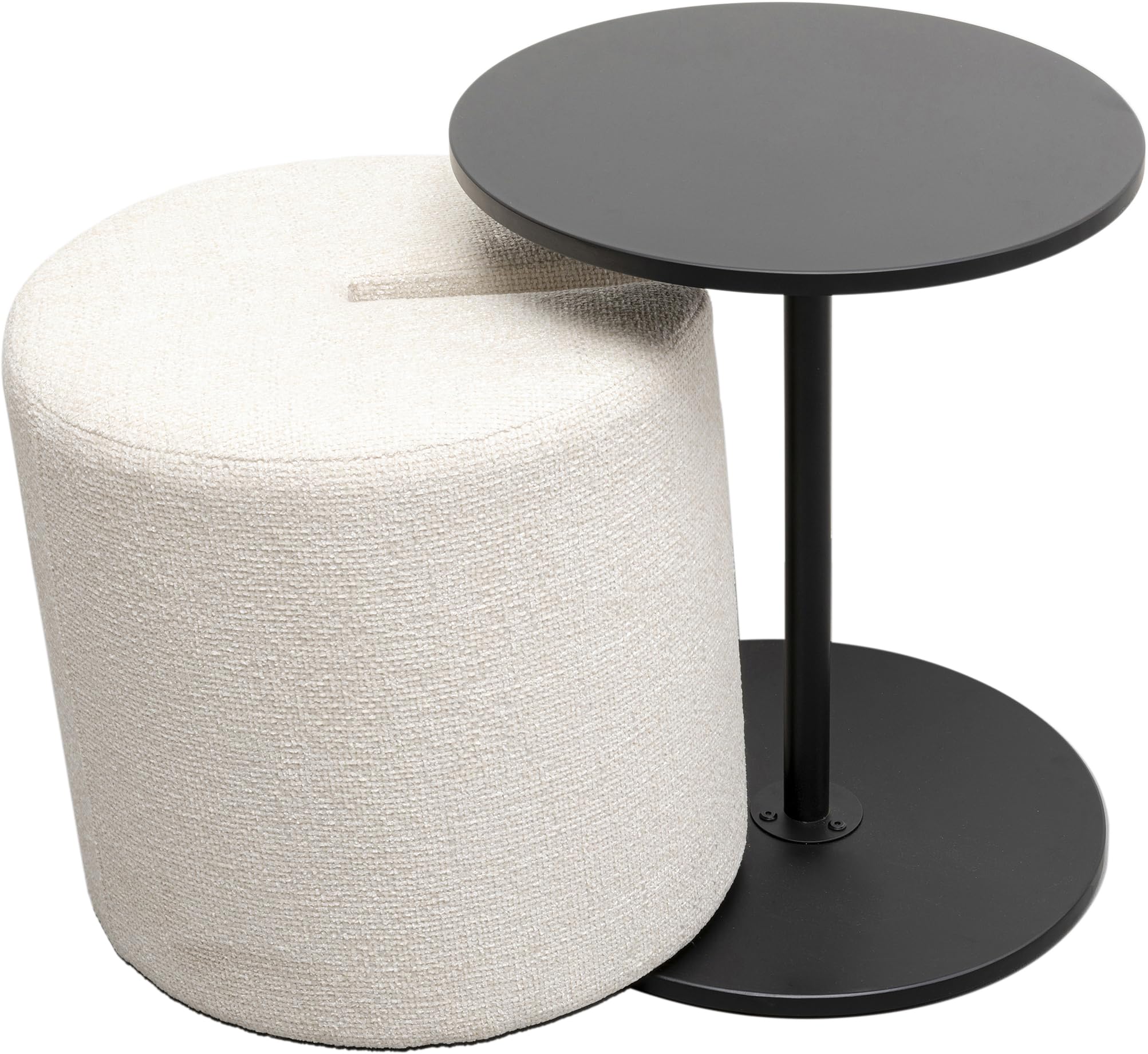 kare-design-better-together-beistelltisch-mit-hocker-2-teilig-creme-schwarz-53x4 image 3