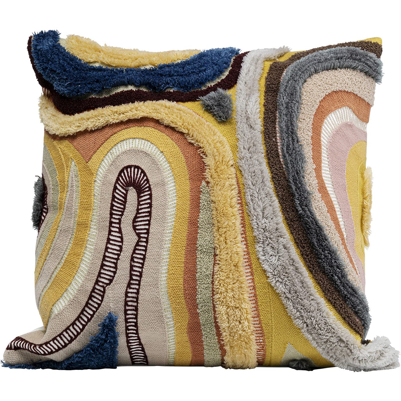 kare-design-lava-kissen-45x45-cm-braun-wellenmuster-mit-rei-verschluss image 1