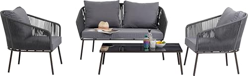 kare-design-sitzgruppe-elba-quattro-grau-outdoor-lounge-set-2-sitzer-2-sessel-ti image 3