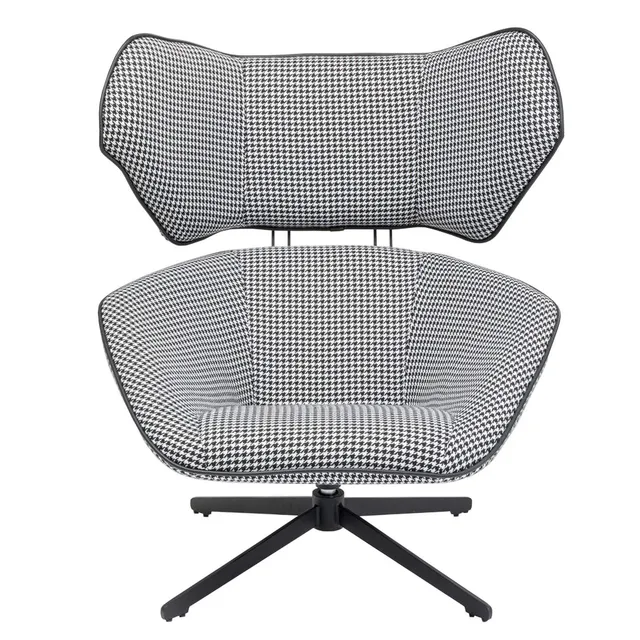kare-toledo-drehsessel-schwarz-wei-h-henverstellbar image 1