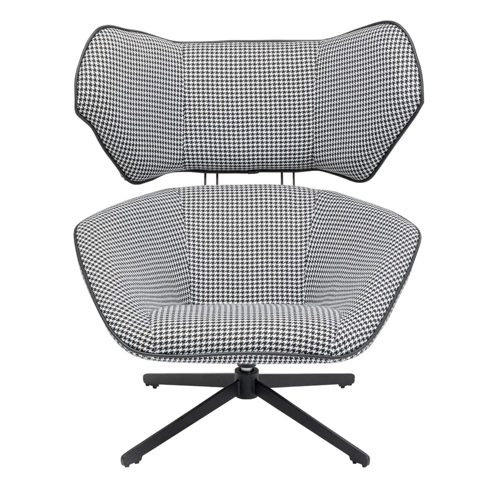 kare-toledo-drehsessel-schwarz-wei-h-henverstellbar image 1