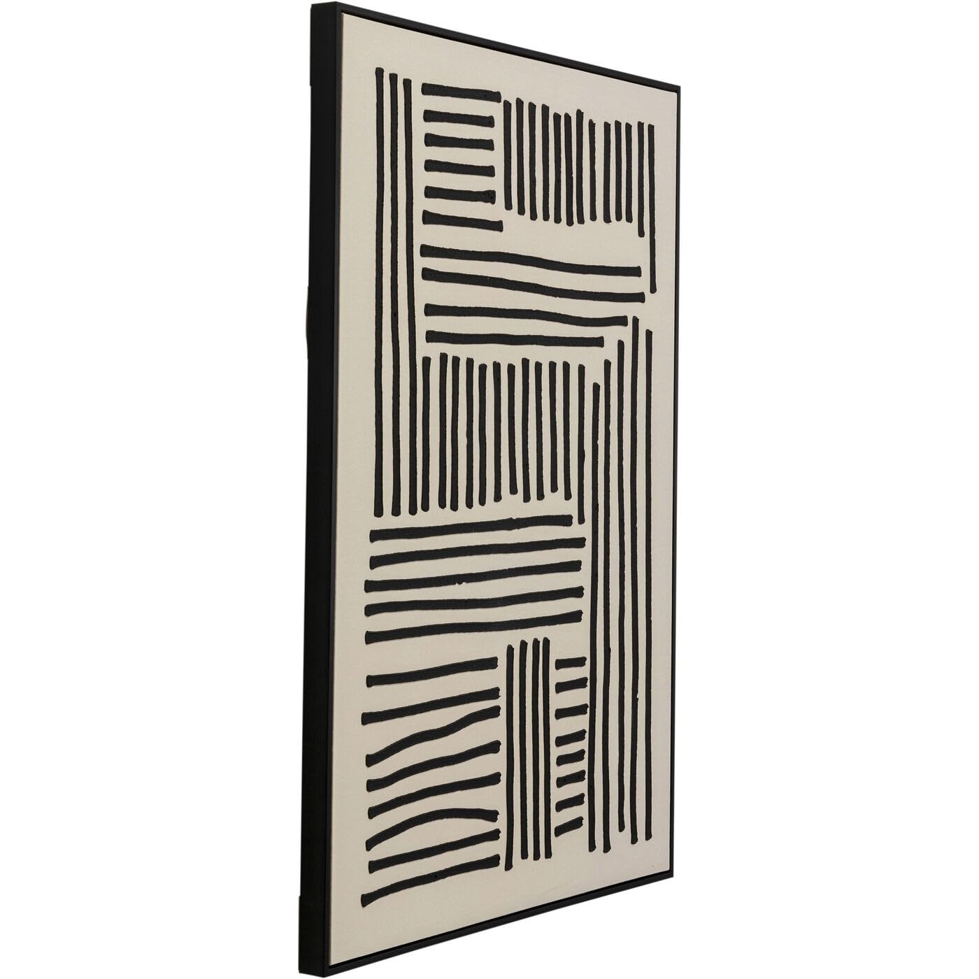 kare-design-artistic-line-leinwandbild-schwarz-wei-113x73x4-3-cm-mit-lfarbe-hand image 5