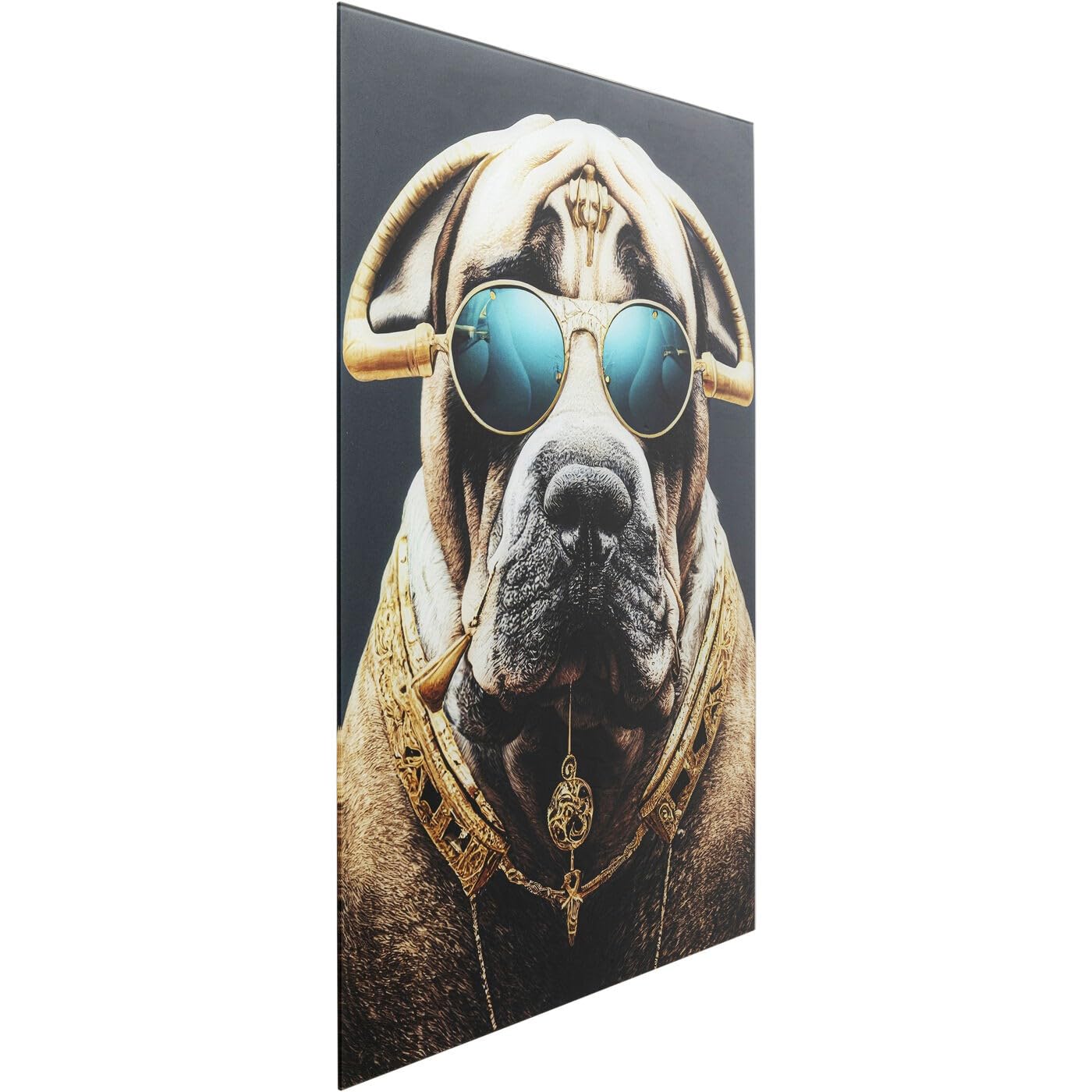 kare-design-wandbild-fashion-dog-bunt-80x60-cm-glasbild-esg-sicherheitsglas image 4