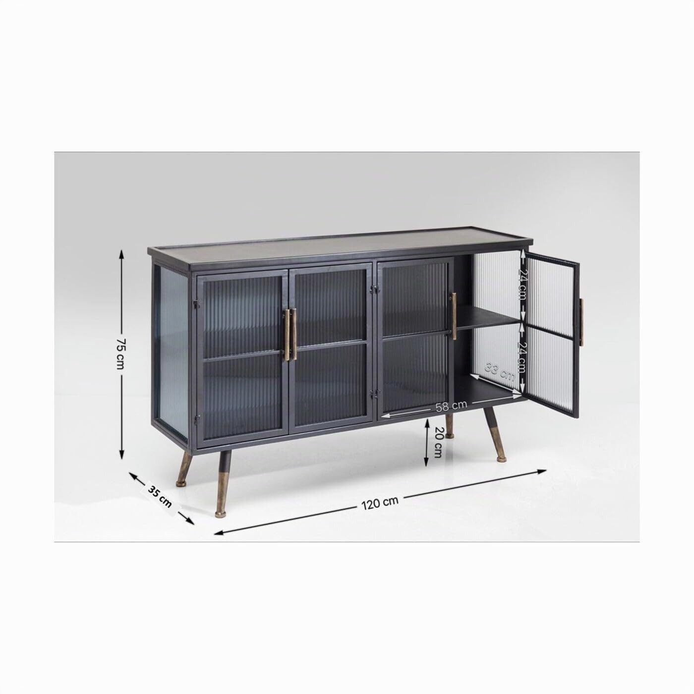 kare-design-la-gomera-sideboard-4-t-ren-tv-board-120x35x75-cm-stahl-schwarz-mit- image 3